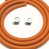 Calor Gas Brand 1Mt 8Mm Orange Lpg Gas Hos For Propane/Butane With Clips - Image 2