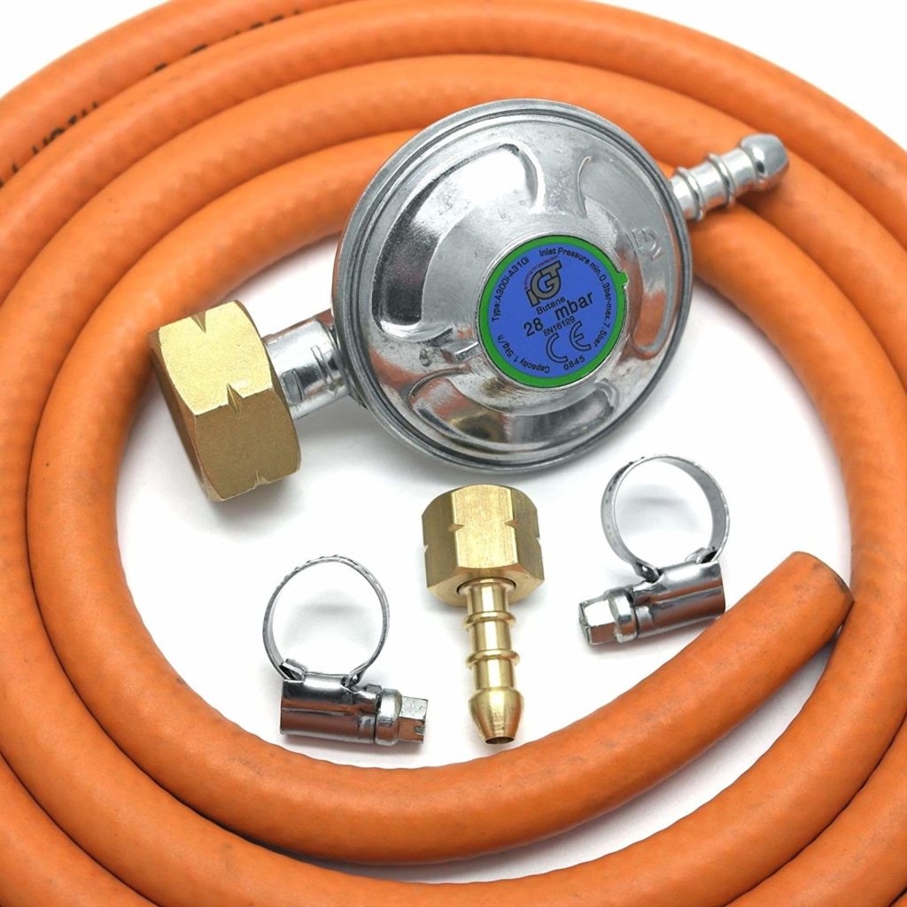 Igt 4.5Kg Butane Gas Regulator Replacement Hose Kit For bbqs with a 1/4