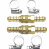 2 X Quick Release Fittings Coupling For 8Mm Propane/Butane Hose + 4 Clips (65) - Image 2