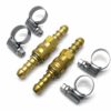 2 X Quick Release Fittings Coupling For 8Mm Propane/Butane Hose + 4 Clips (65)