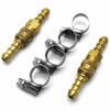 2 X Quick Release Fittings Coupling For 8Mm Propane/Butane Hose + 4 Clips (65) - Image 6