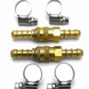 2 X Quick Release Fittings Coupling For 8Mm Propane/Butane Hose + 4 Clips (65) - Image 3