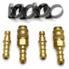 2 X Quick Release Fittings Coupling For 8Mm Propane/Butane Hose + 4 Clips (65) - Image 4