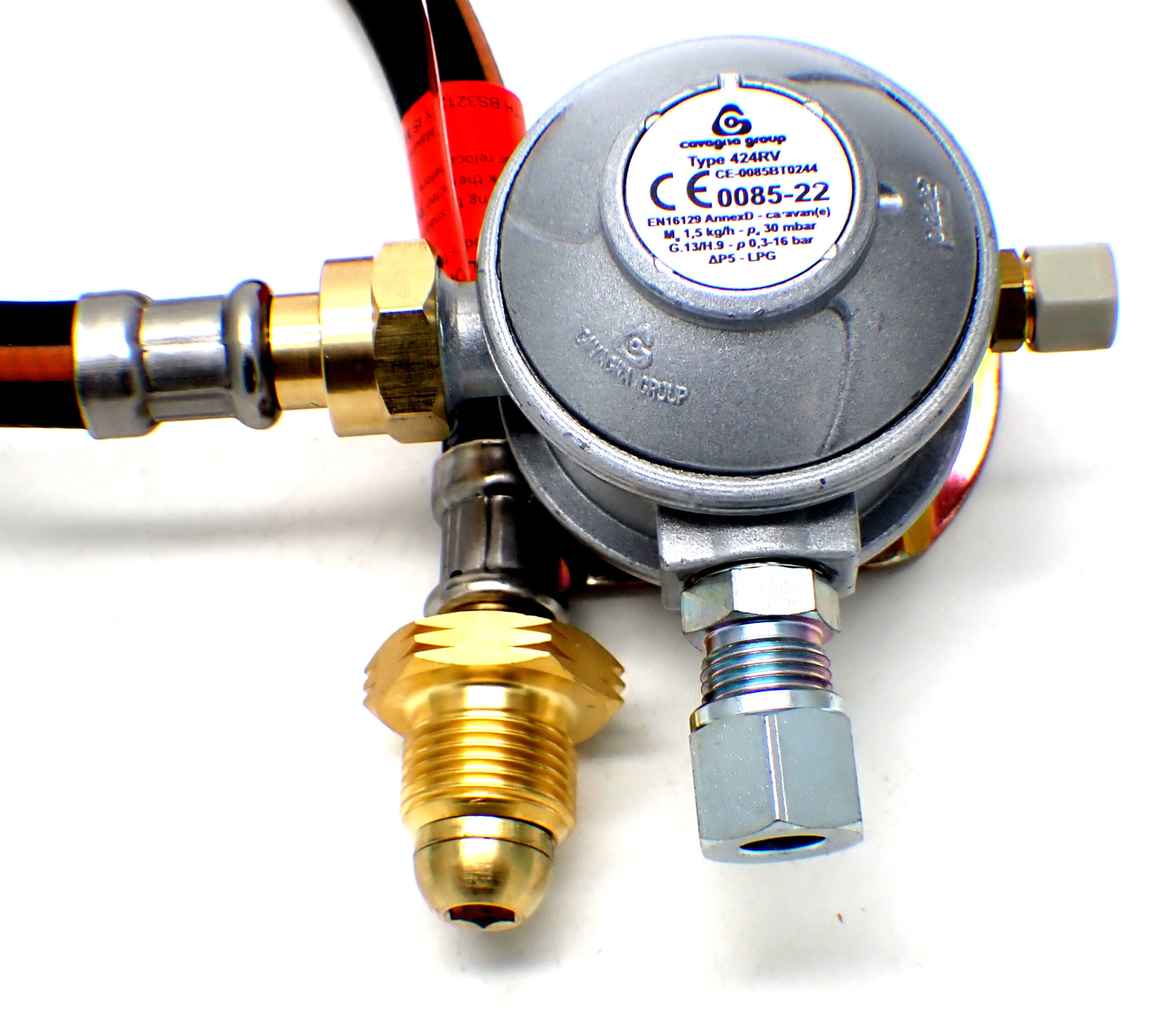 30mbar 8mm Outlet Caravan Regulator 0.5m POL Propane Pigtail Kit