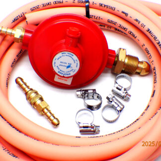 4kgh Propane Regulator 3.2m Hose Kit with Quick Release Fits Calor & Flogas screw in Propane cylinders